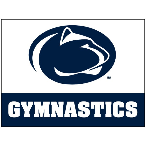 removable sticker with Penn State Athletic Logo above Gymnastics